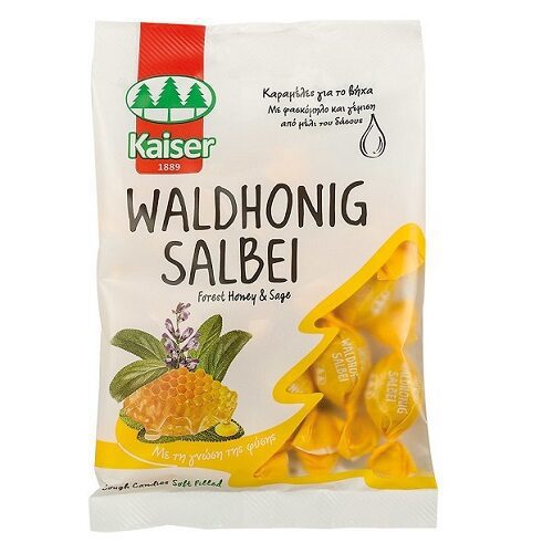 Kaiser Waldhonig Salbei - Φασκόμηλο - Μέλι Καραμέλες για τον Ερεθισμένο Λαιμό & το Βήχα 60gr