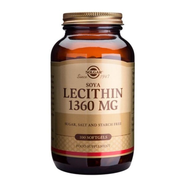 Solgar Lecithin 1360mg 100 Softgels