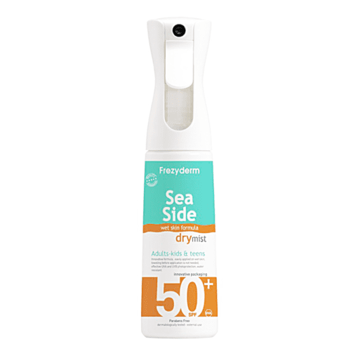 Frezyderm Sea Side Dry Mist SPF50, Αντηλιακό Spray Σώματος, Παιδιά, Εφήβους & Ενήλικες 300ml