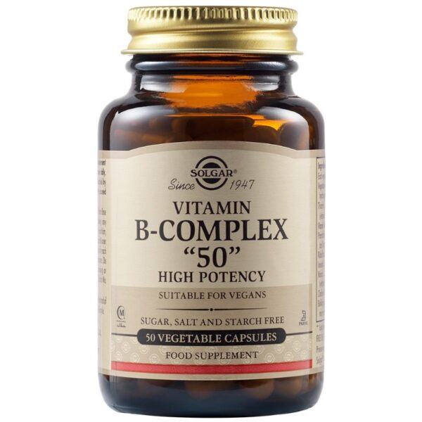 Solgar Formula B-Complex 50, 50 Vegetable Capsules