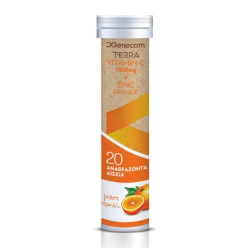 Genecom Terra Vitamin C 1000mg + Zinc Orange 20 tabs
